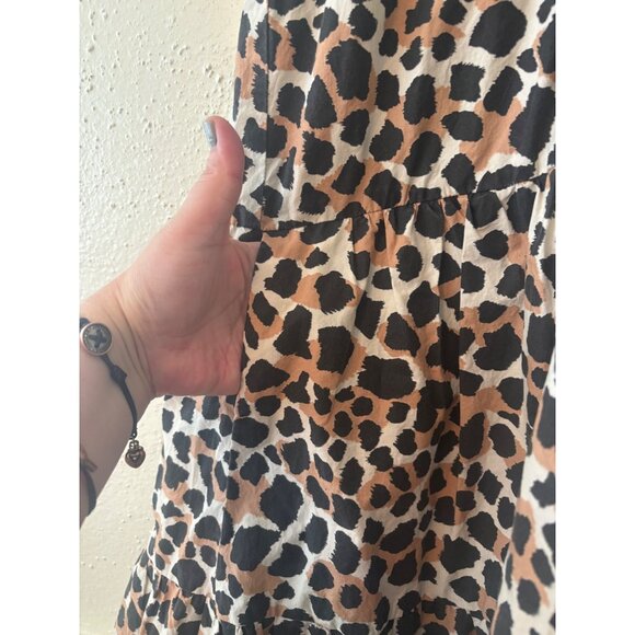 Sea New York Cheetah Print Tiered Ruffle Dress Size 4 - Picture 10 of 11